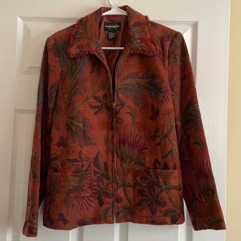 Requirements Vintage Floral Blazer- Size 12